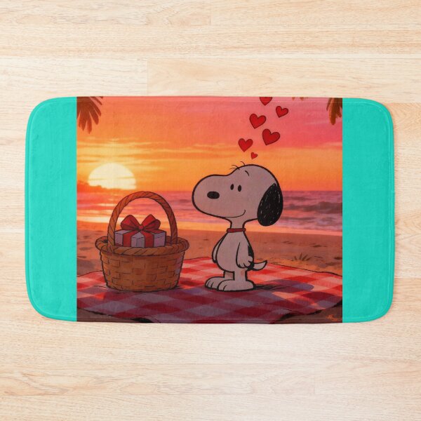 Item preview, Snoopy Beach Sunset Picnic Valentine designed and sold by Innova_Creations.