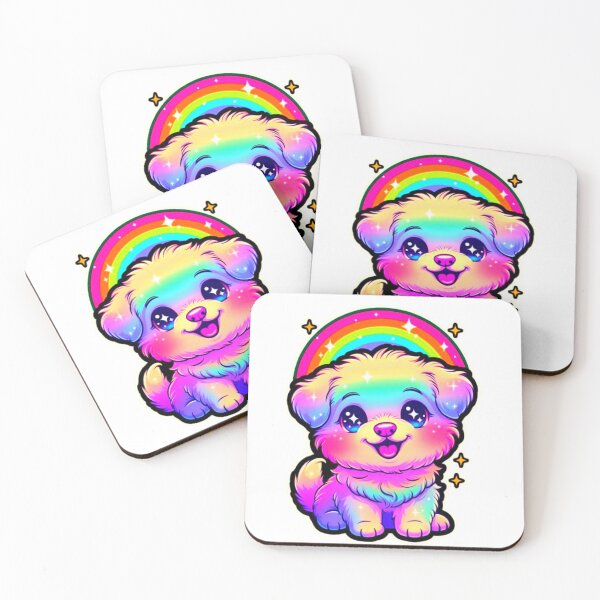 Item preview, Kawaii Rainbow Puppy Cute Cartoon Sticker designed and sold by ExploreAura Studio.