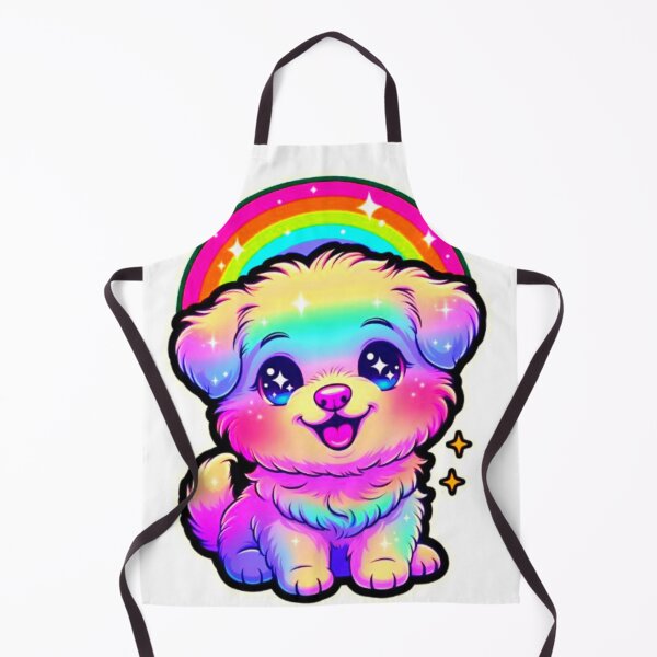 Artikelvorschau, Kawaii Regenbogenwelpe, süßer Cartoon-Aufkleber entworfen und verkauft von ExploreAura Studio.