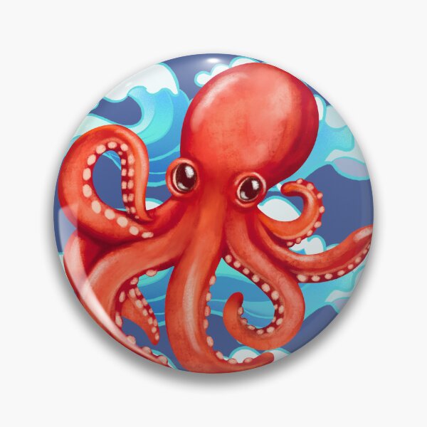 Item preview, Red Octopus In the Ocean designed and sold by The Retromotel.