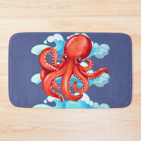 Item preview, Red Octopus In the Ocean designed and sold by The Retromotel.