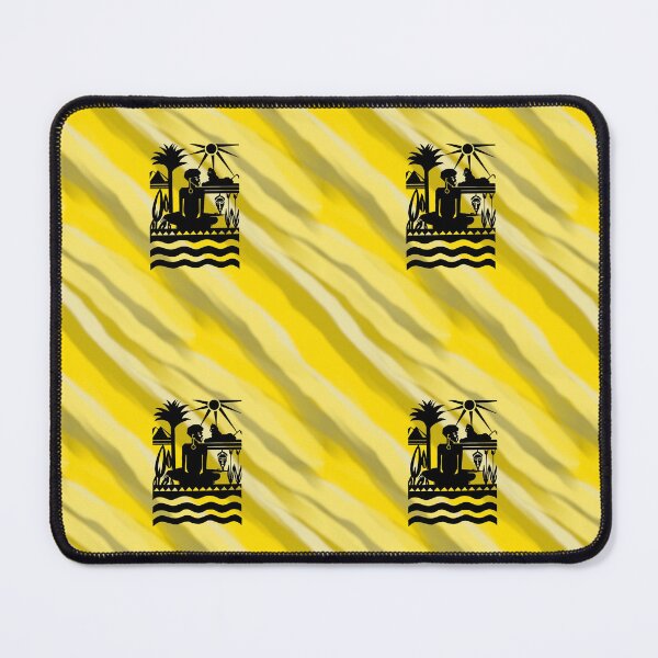 Item preview, Pattern - Yellow Streaks with African Art designed and sold by ZepoPublishing.