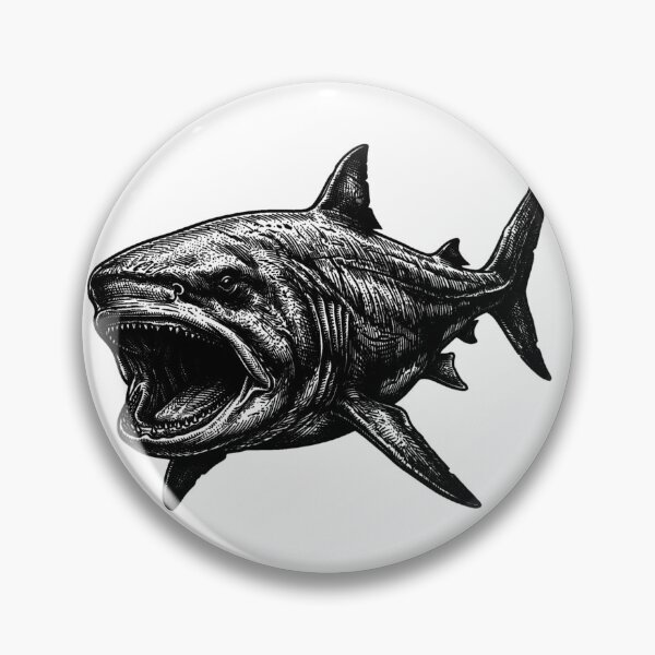Item preview, Vintage Woodcut Megamouth Shark Illustration designed and sold by DuckOddity.
