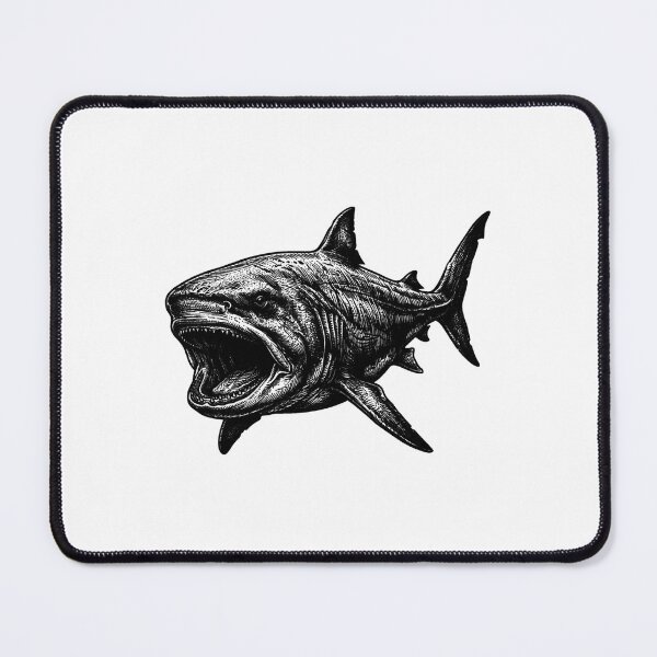 Item preview, Vintage Woodcut Megamouth Shark Illustration designed and sold by DuckOddity.