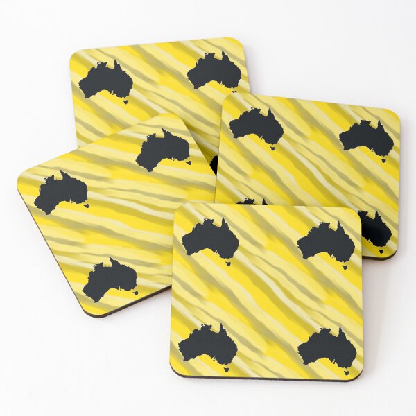 Item preview, Pattern - Yellow Streaks with Australia designed and sold by ZepoPublishing.