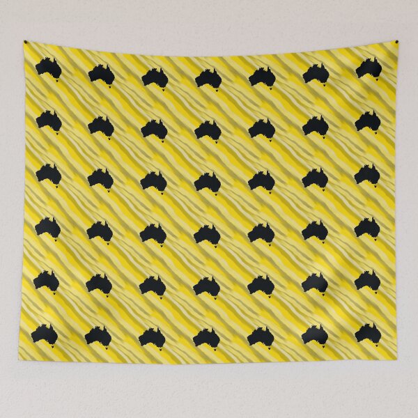 Item preview, Pattern - Yellow Streaks with Australia designed and sold by ZepoPublishing.