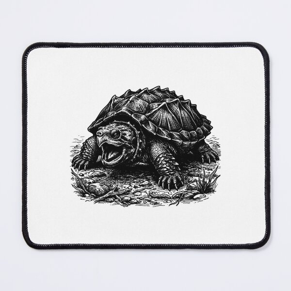 Item preview, Vintage Woodcut Snapping Turtle Illustration designed and sold by DuckOddity.