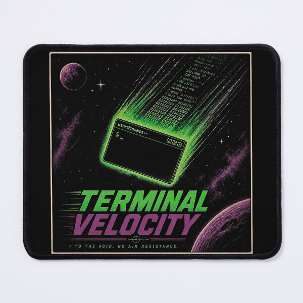 Item preview, Terminal Velocity - Funny Programmer Pun Shirt designed and sold by Geek Tracy Shop.