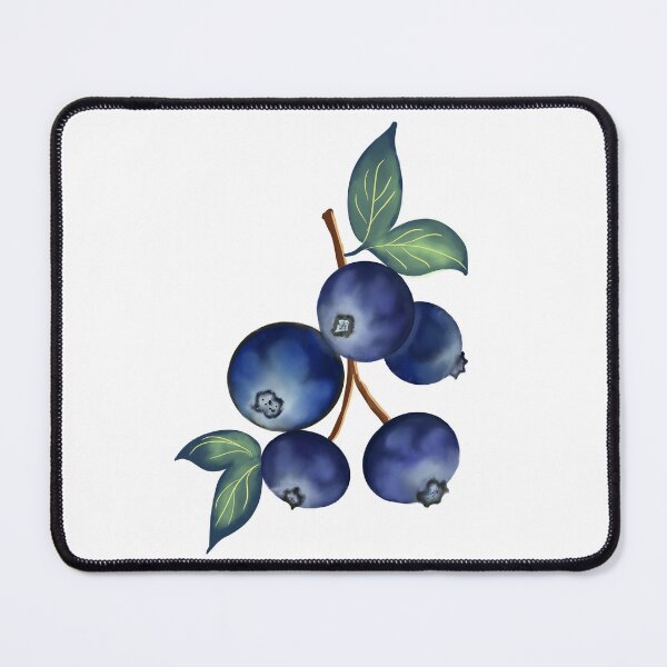 Item preview, Bramble Blues — Blueberry Botanical Die-Cut Sticker, Hand-Painted Berry Branch, Nature Illustration designed and sold by ShooNyaArtStudio.