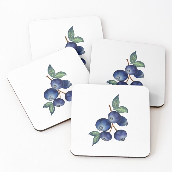 Item preview, Bramble Blues — Blueberry Botanical Die-Cut Sticker, Hand-Painted Berry Branch, Nature Illustration designed and sold by ShooNyaArtStudio.