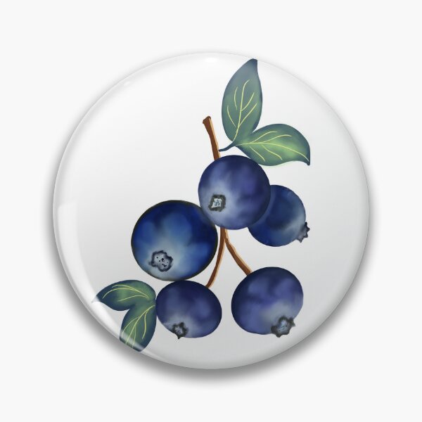 Item preview, Bramble Blues — Blueberry Botanical Die-Cut Sticker, Hand-Painted Berry Branch, Nature Illustration designed and sold by ArtByShoonya.