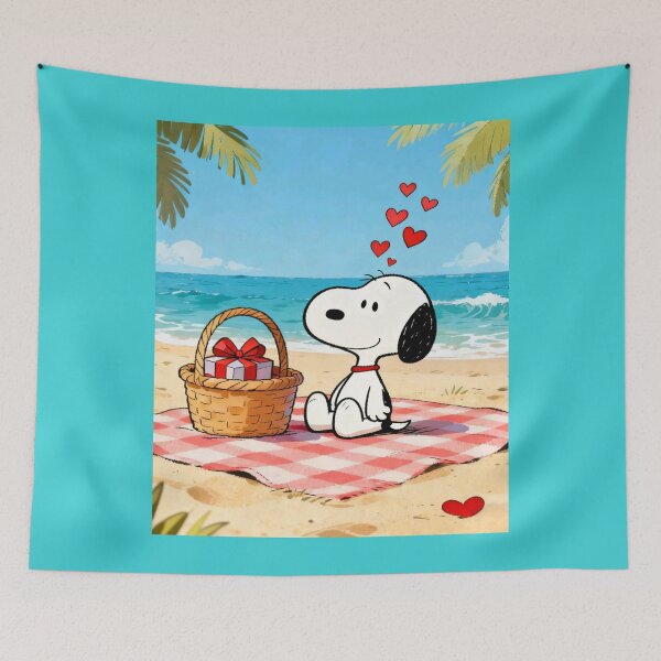 Item preview, Copy of Snoopy Beach Sunset Picnic Valentine designed and sold by Innova_Creations.