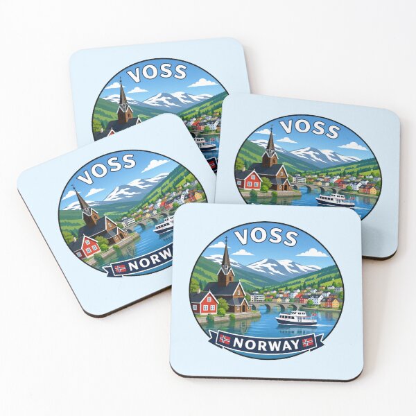 Item preview, Voss, Norway - Scenic Fjord Village, Nordic Mountain designed and sold by Myra365Art.