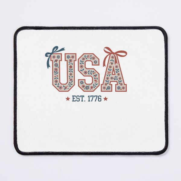 Item preview, Floral USA Coquette Bow Patriotic 4th of July American Flag designed and sold by sailorjessiArt.