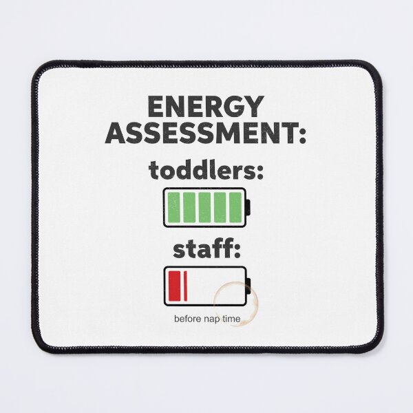 Item preview, Energy Assessment Funny Daycare Teacher Design Black Version designed and sold by The Sticky Clipboard.
