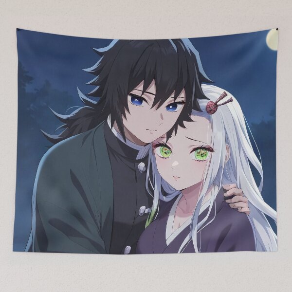 Item preview, Giyu Tomioka Demon Slayer Moonlit Duo Serenity designed and sold by MicaheHaffner.