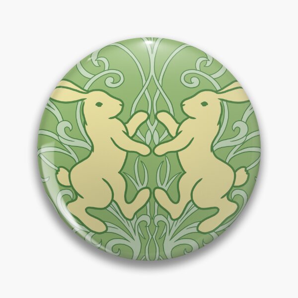 Item preview, Medieval Rabbit in art nouveau botanical pattern  designed and sold by tayaan.