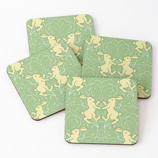 Item preview, Medieval Rabbit in art nouveau botanical pattern  designed and sold by tayaan.