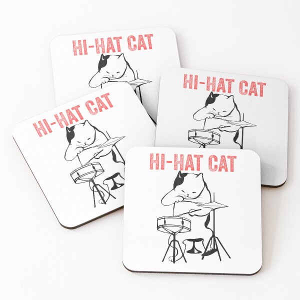 Item preview, Hi-Hat Cymbals Shirt Cool Drumming Jazz Cat Tee designed and sold by DArtfulStudio.