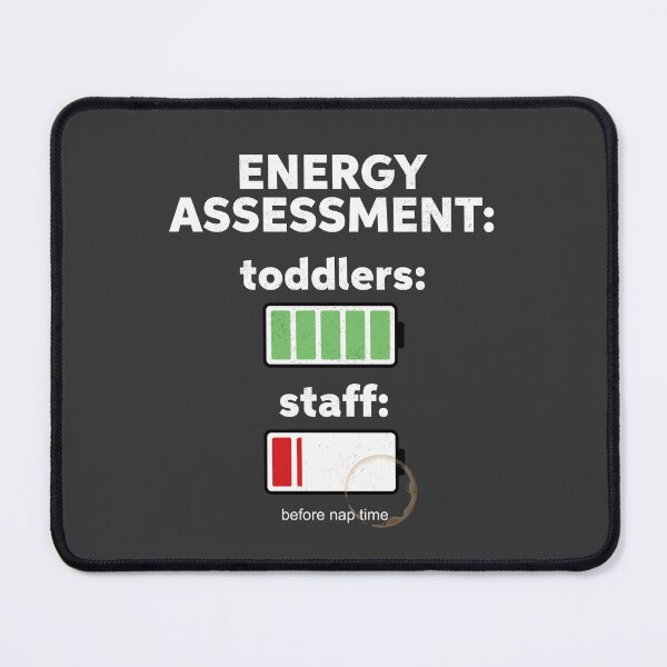 Item preview, Energy Assessment Funny Daycare Teacher Design Black Version designed and sold by The Sticky Clipboard.