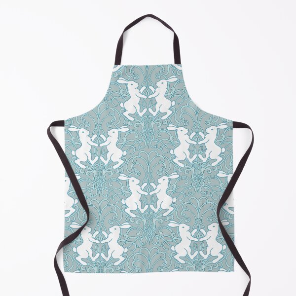 Item preview, Medieval Rabbit in art nouveau botanical pattern Blue designed and sold by tayaan.