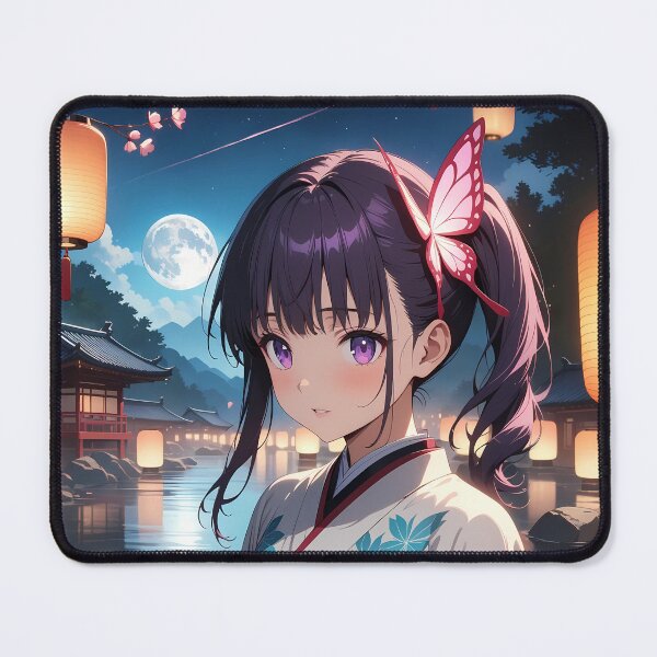 Item preview, Kanao Tsuyuri Demon Slayer Moonlit Kimono Lantern Garden designed and sold by MicaheHaffner.