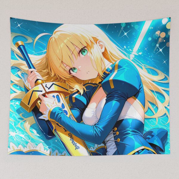 Item preview, Saber Fate Stay Night Excalibur Blue Fantasy Glow designed and sold by MicaheHaffner.