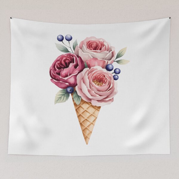 Item preview, Flower Ice Cream Cone designed and sold by sailorjessiArt.