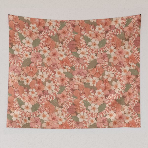 Item preview, Tropical Plumeria Orchid Floral Pattern Throw Pillow designed and sold by FestivityFinds.