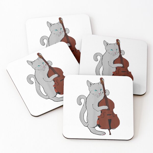 Item preview, Jazz Cat Playing Upright Bass Shirt Cool Musician T-Shirt designed and sold by ‘Nothing Scares Me’ Store.
