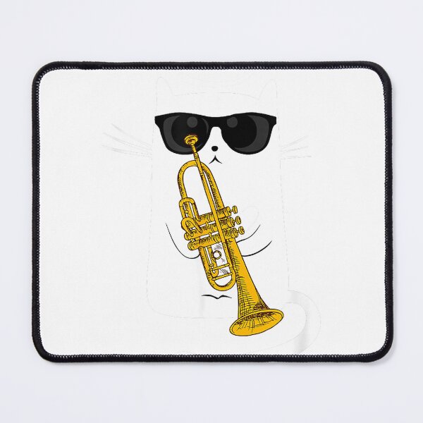 Item preview, Jazz Cat Live Tonight - Cool Smooth Trumpet Playing Design T-Shirt designed and sold by JJLetterDesigns.