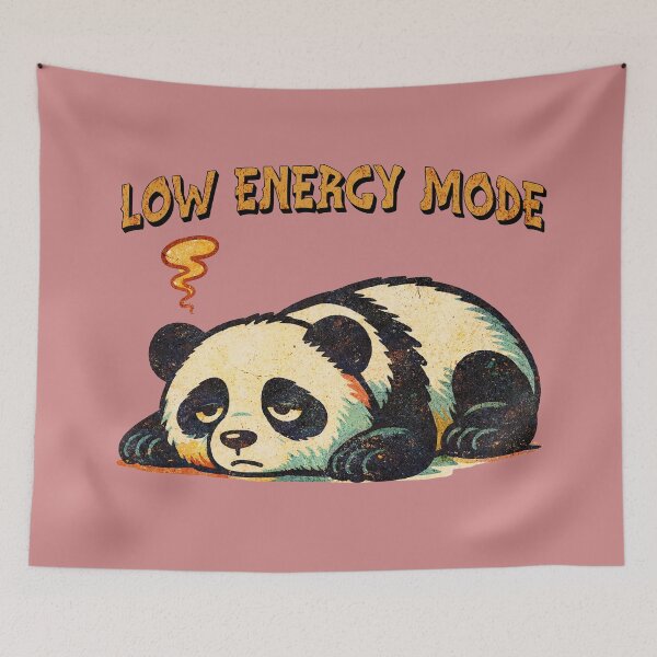 Item preview,  Funny Sleepy Panda - Low Energy Mode  designed and sold by GraphicVibe Designs.