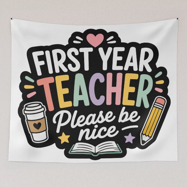 Item preview, First Year Teacher Please Be Nice designed and sold by officinelala.