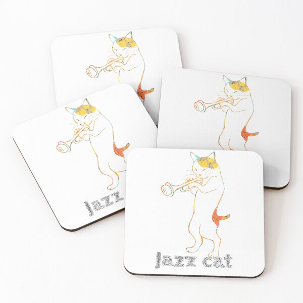Item preview, Jazz Trumpet Playing Kitty Cat Shirt Cool Jazz Cat Tee T-Shirt designed and sold by Othinus.