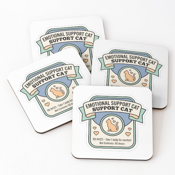 Item preview, Retro Emotional Support Cat Vintage Pharmacy Label Art designed and sold by pattman.
