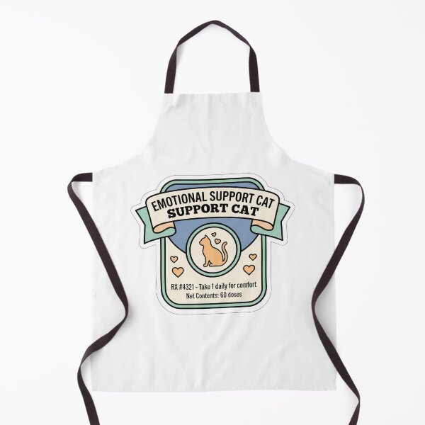 Item preview, Retro Emotional Support Cat Vintage Pharmacy Label Art designed and sold by pattman.