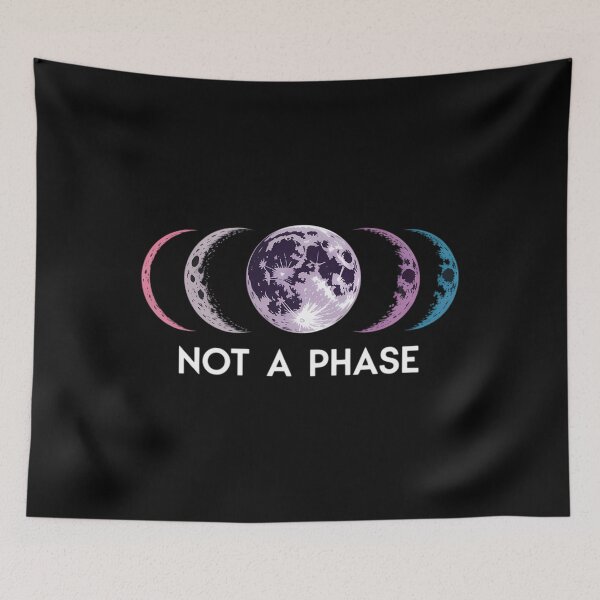 Item preview, Bi Pride Not a Phase Moon Phase Bisexual Colors designed and sold by sailorjessiArt.
