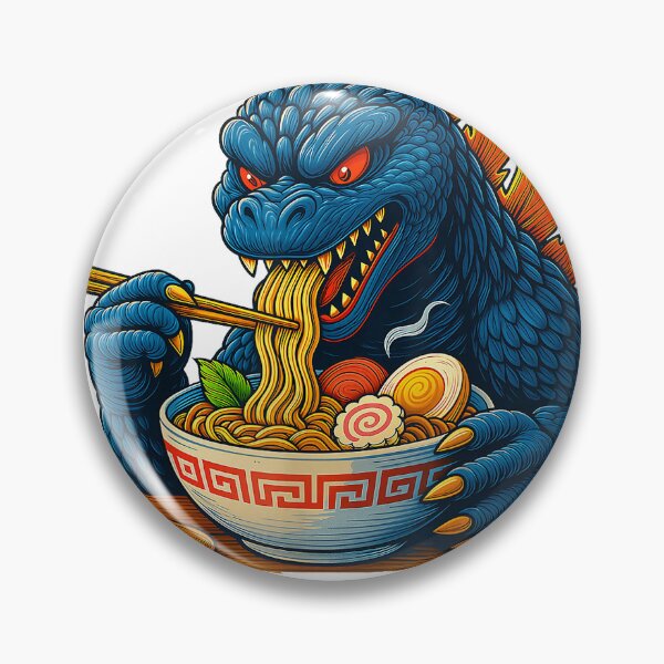 Item preview, Kaiju Eating Ramen Japanese Funny Monster Eating Ramen T-Shirt designed and sold by SavsMerch.