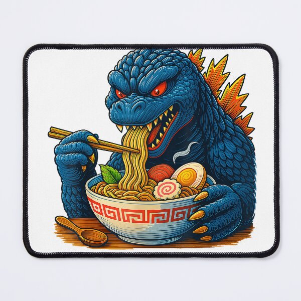 Item preview, Kaiju Eating Ramen Japanese Funny Monster Eating Ramen T-Shirt designed and sold by SavsMerch.
