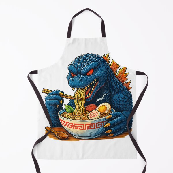 Item preview, Kaiju Eating Ramen Japanese Funny Monster Eating Ramen T-Shirt designed and sold by SavsMerch.