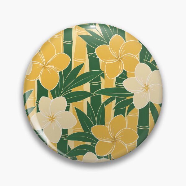 Item preview, Tropical Plumeria & Bamboo Floral Pattern Throw Blanket – Yellow Green Hawaii Design designed and sold by FestivityFinds.
