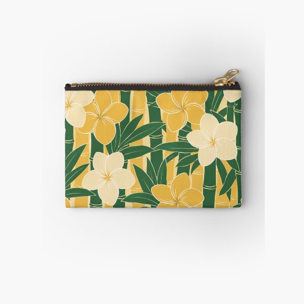 Item preview, Tropical Plumeria & Bamboo Floral Pattern Throw Blanket – Yellow Green Hawaii Design designed and sold by FestivityFinds.