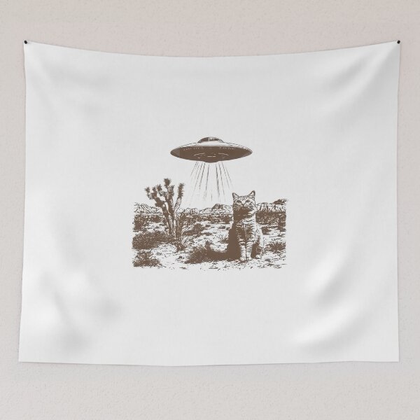 Item preview, Vintage UFO Cowboy Cat designed and sold by maple-moon.