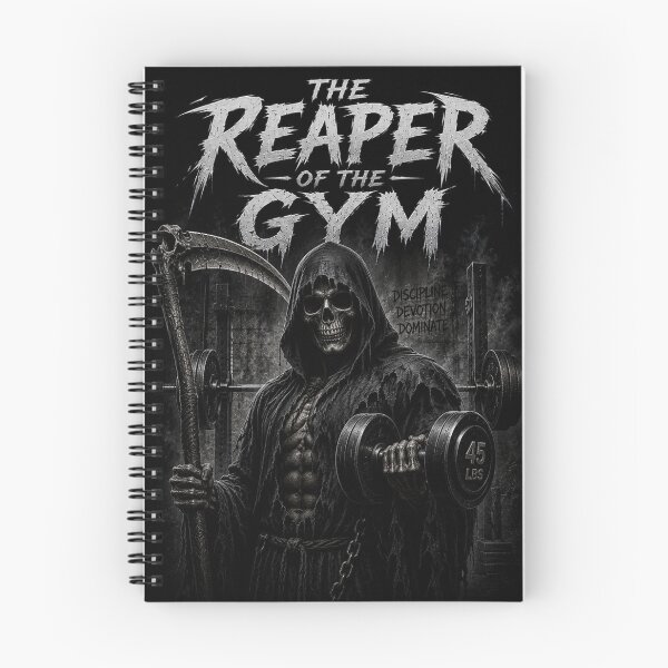 Item preview, The Reaper Of The Gym Black and White Grim Reaper Fitness T-Shirt designed and sold by Digistore1221.