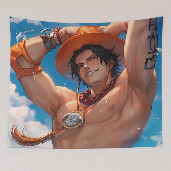 Item preview, Portgas D Ace One Piece Blue Sky Summer Swagger designed and sold by PMartistStudio.
