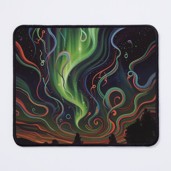 Item preview, Abstract Northern Lights Aurora Painting designed and sold by WildLedger.