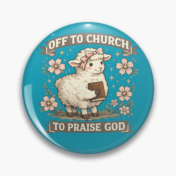 Item preview, Off To Church To Praise God Cute Lamb designed and sold by digitalbob60.