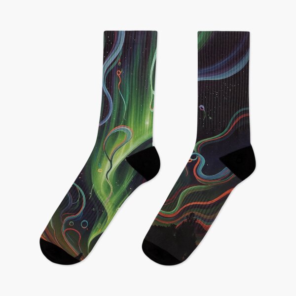Item preview, Abstract Northern Lights Aurora Painting designed and sold by WildLedger.