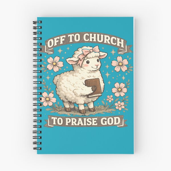 Item preview, Off To Church To Praise God Cute Lamb designed and sold by digitalbob60.