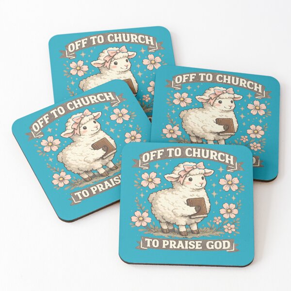 Item preview, Off To Church To Praise God Cute Lamb designed and sold by digitalbob60.
